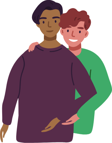 Large two people smiling icon